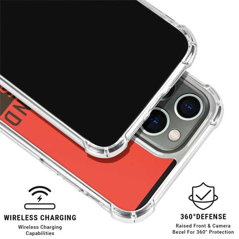 NFL Cleveland Browns Orange Performance Series iPhone 16 Pro Clear Case